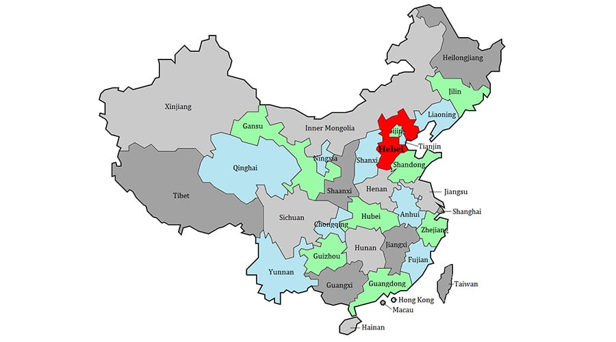 hebei baoding industrial cluster map
