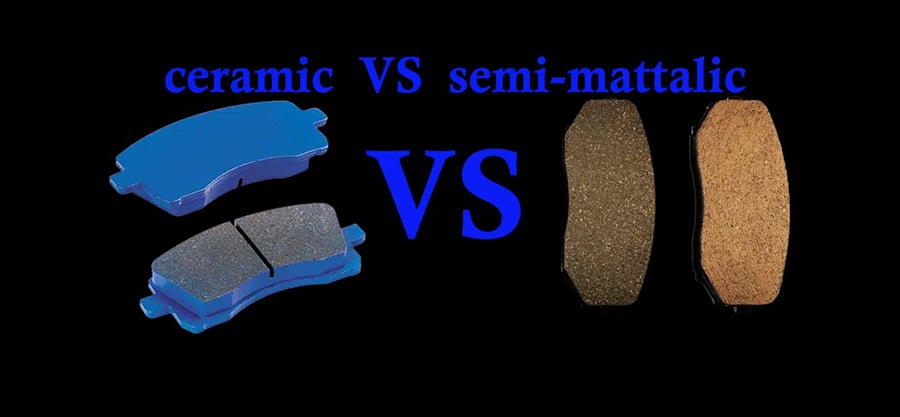 ceramic semi metallic organic brake pads comparison three types performance difference