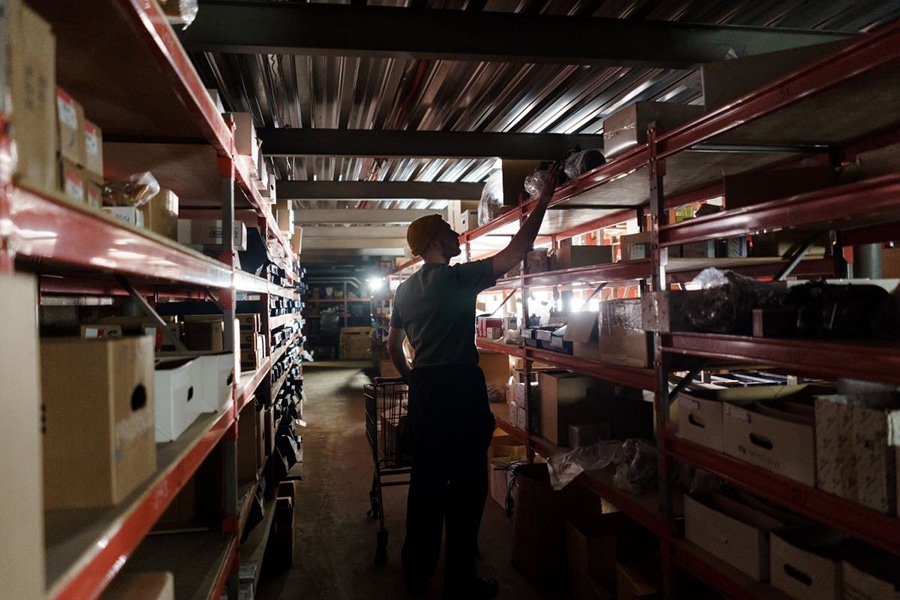warehouse inventory management brake pad stock logistics distribution center