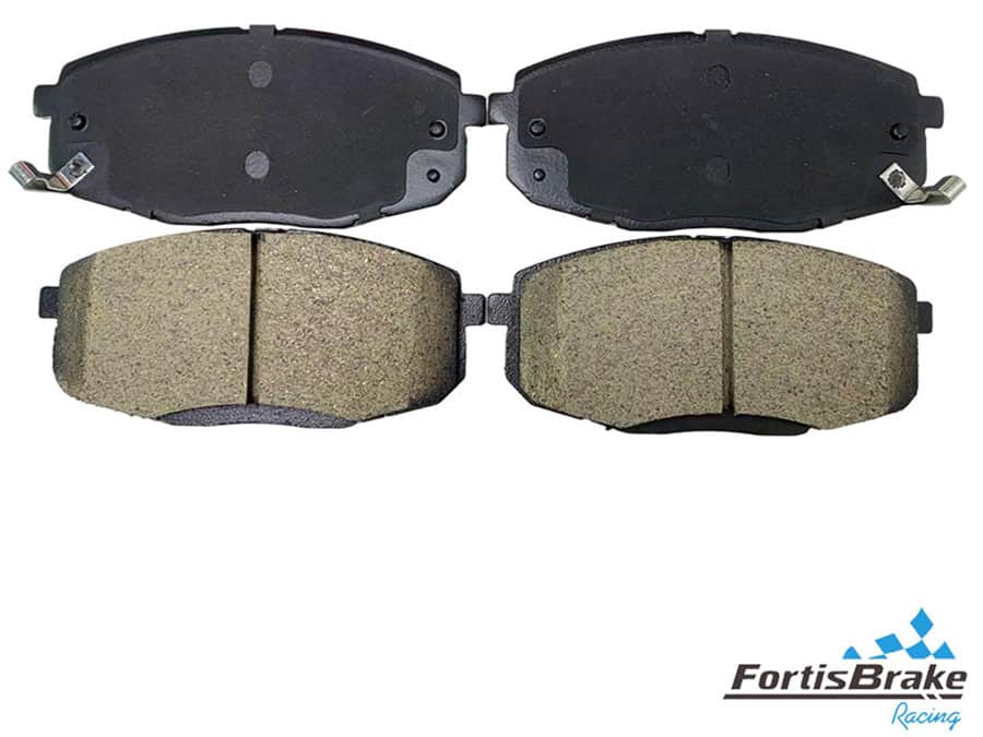 long life ceramic brake pads on display